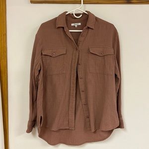 Madewell double gauze button down size small